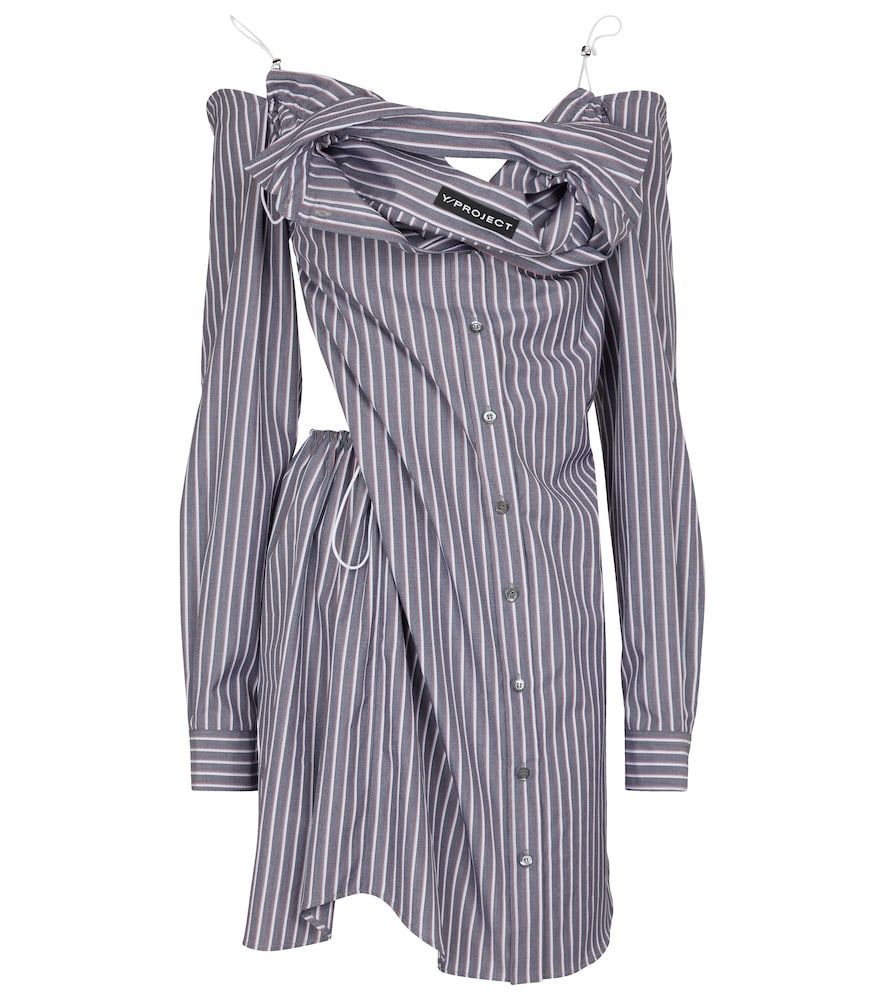 Striped cotton shirt dress