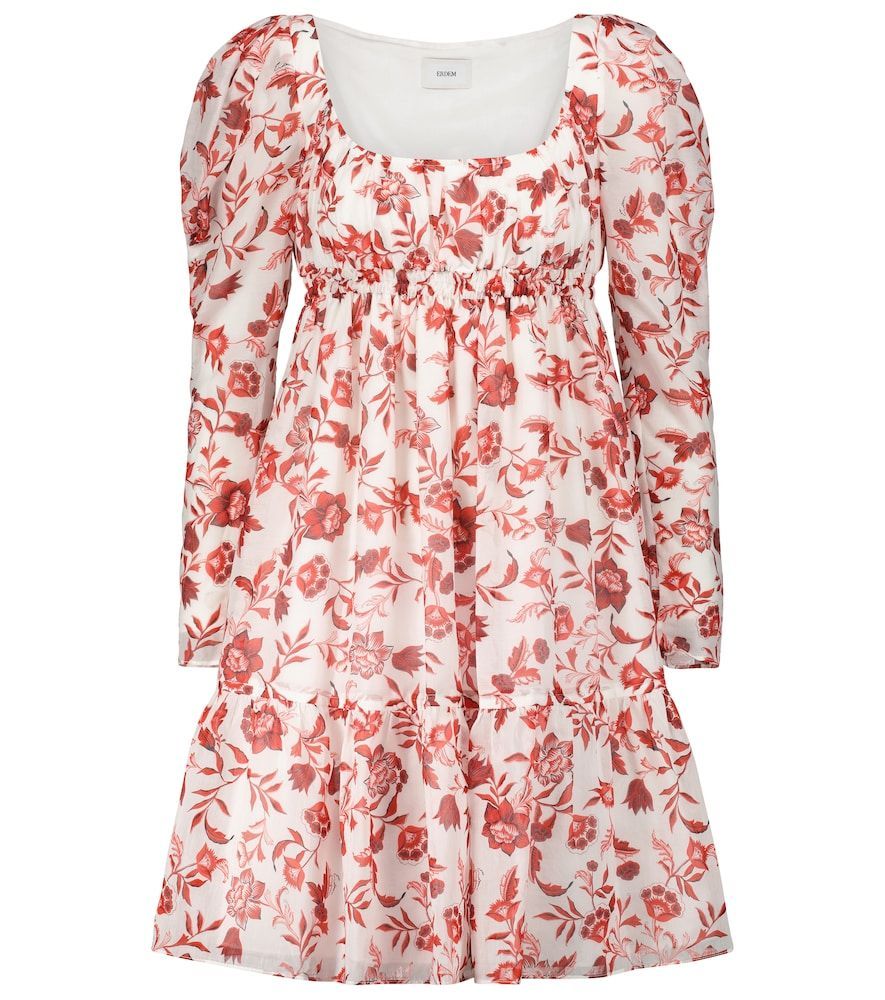 Sibyl floral cotton and silk minidress