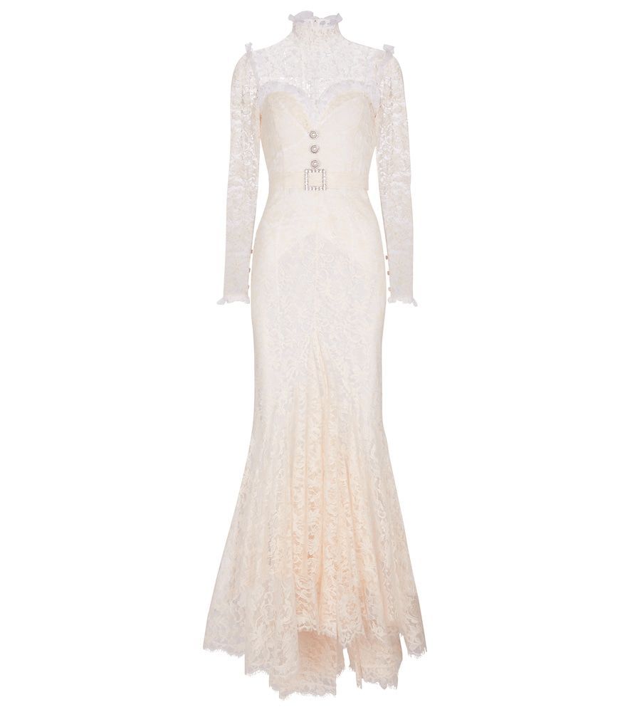 Floral lace bridal gown