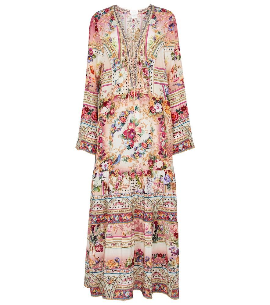 Exclusive to Mytheresa - Floral embellished silk maxi dress