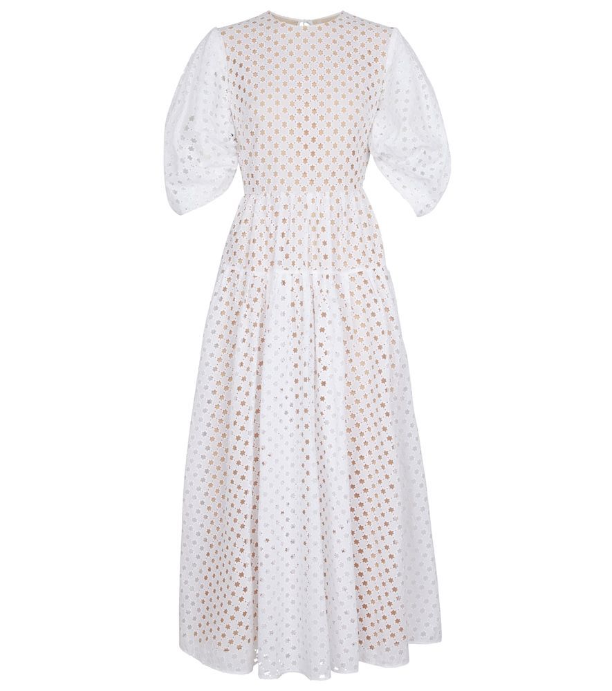 Broderie anglaise cotton maxi dress