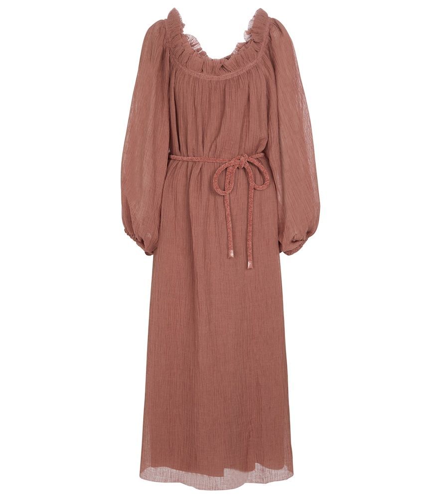 Linen and cotton maxi dress