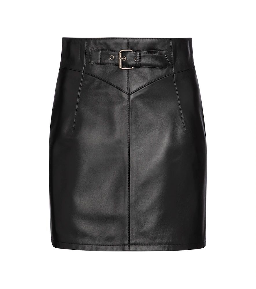 Leather miniskirt