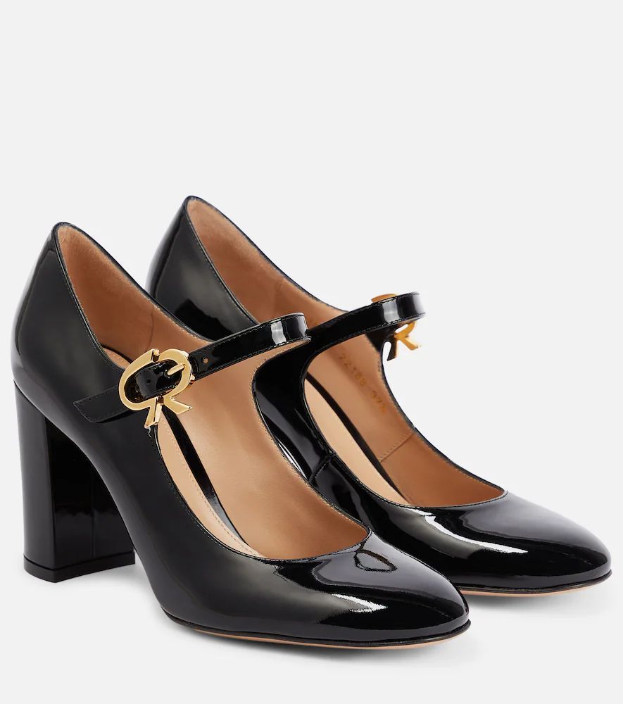 Mary Ribbon patent leather pumps
