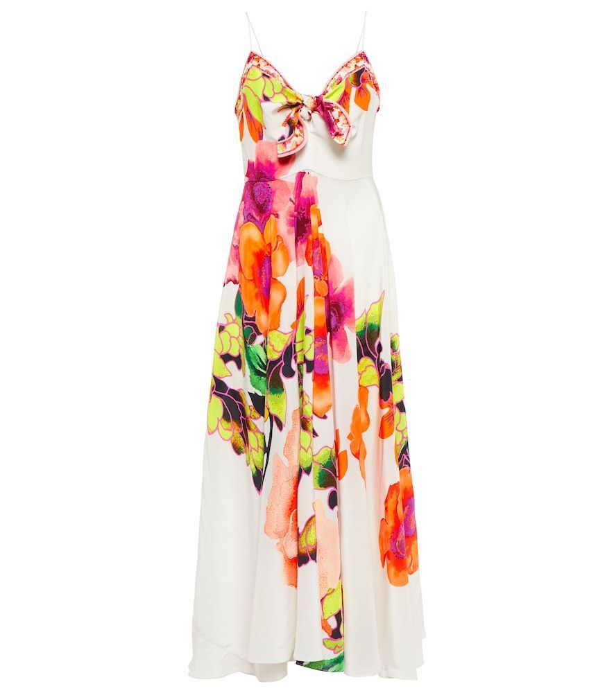 Pretty As A Poppy floral silk maxi dress