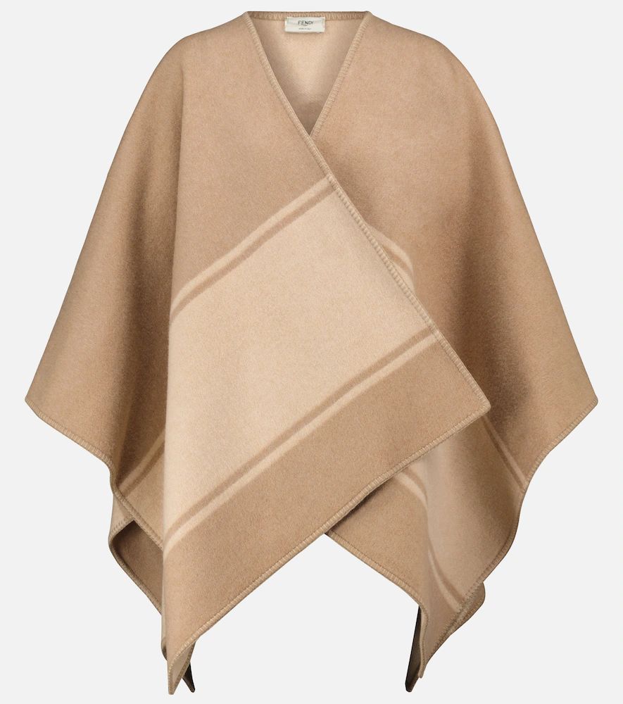 Wool and cashmere poncho
