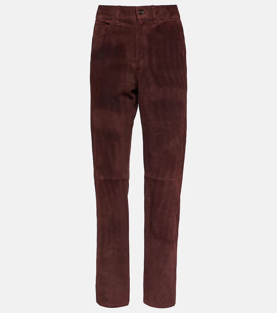 Paso high-rise suede pants