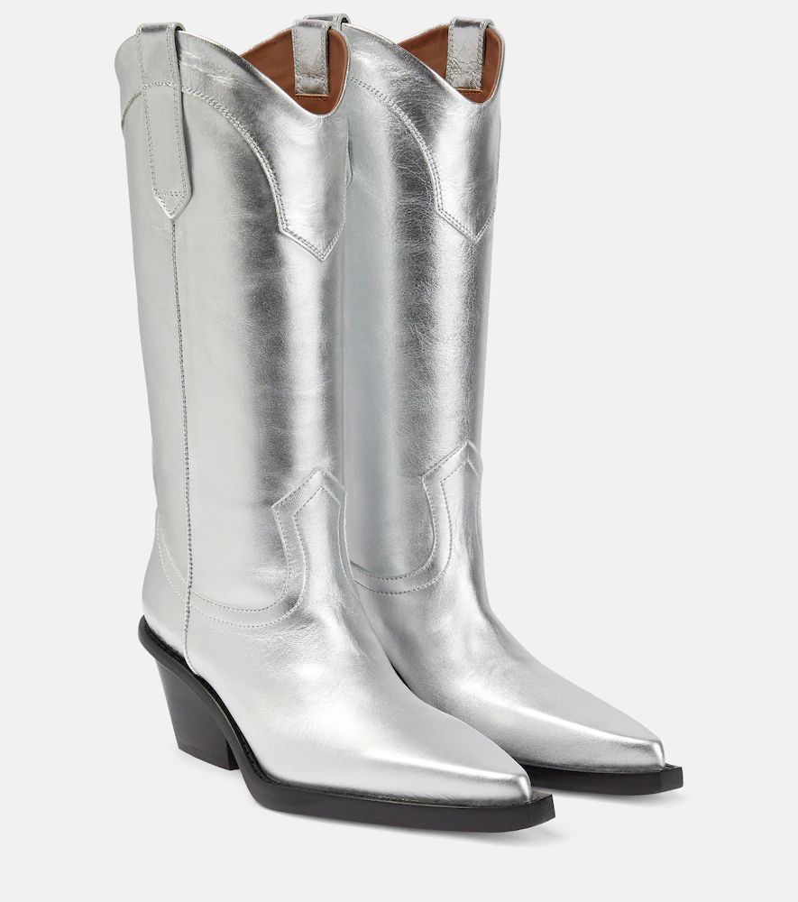 Dakota metallic leather cowboy boots