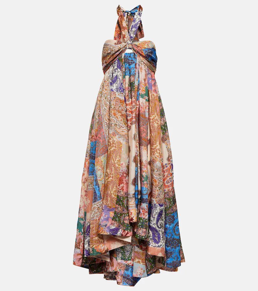 Devi printed silk maxi dress