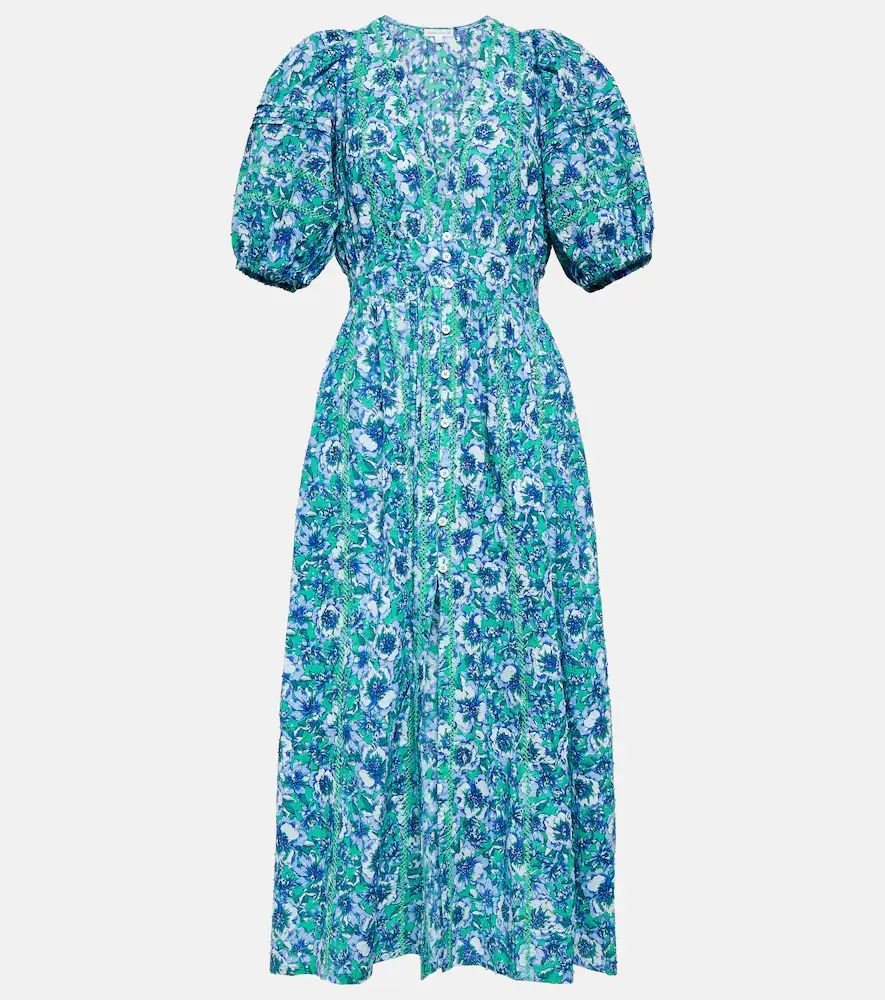 Reine floral cotton midi dress