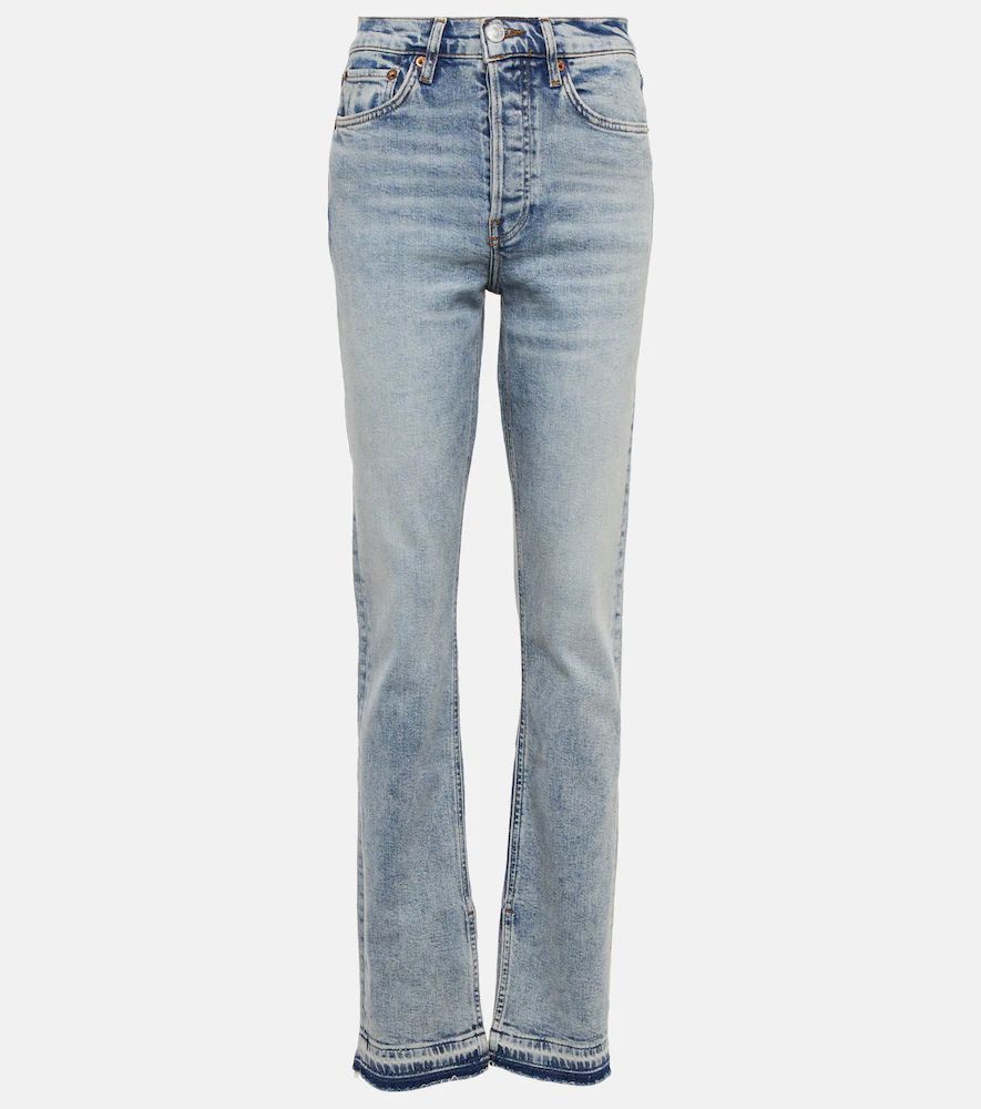 70s high-rise split-hem bootcut jeans