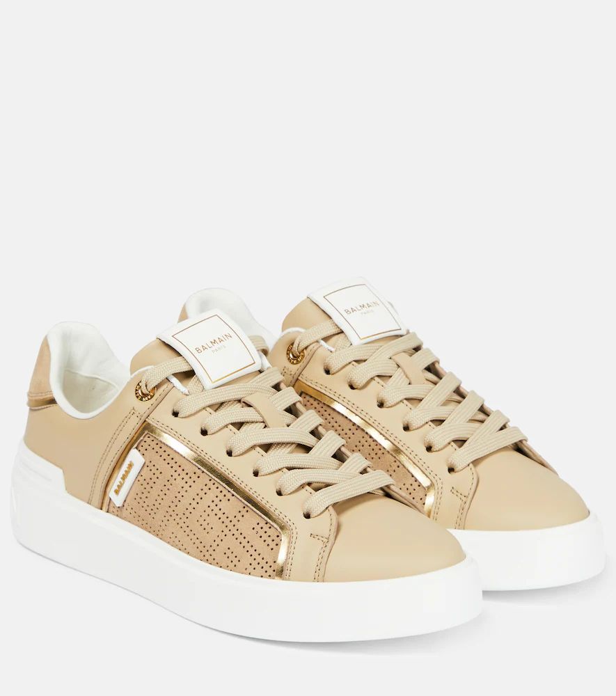 B Court perforated leather sneakers