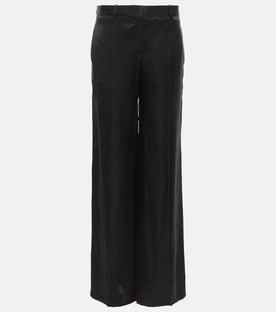 Bany low-rise straight satin pants