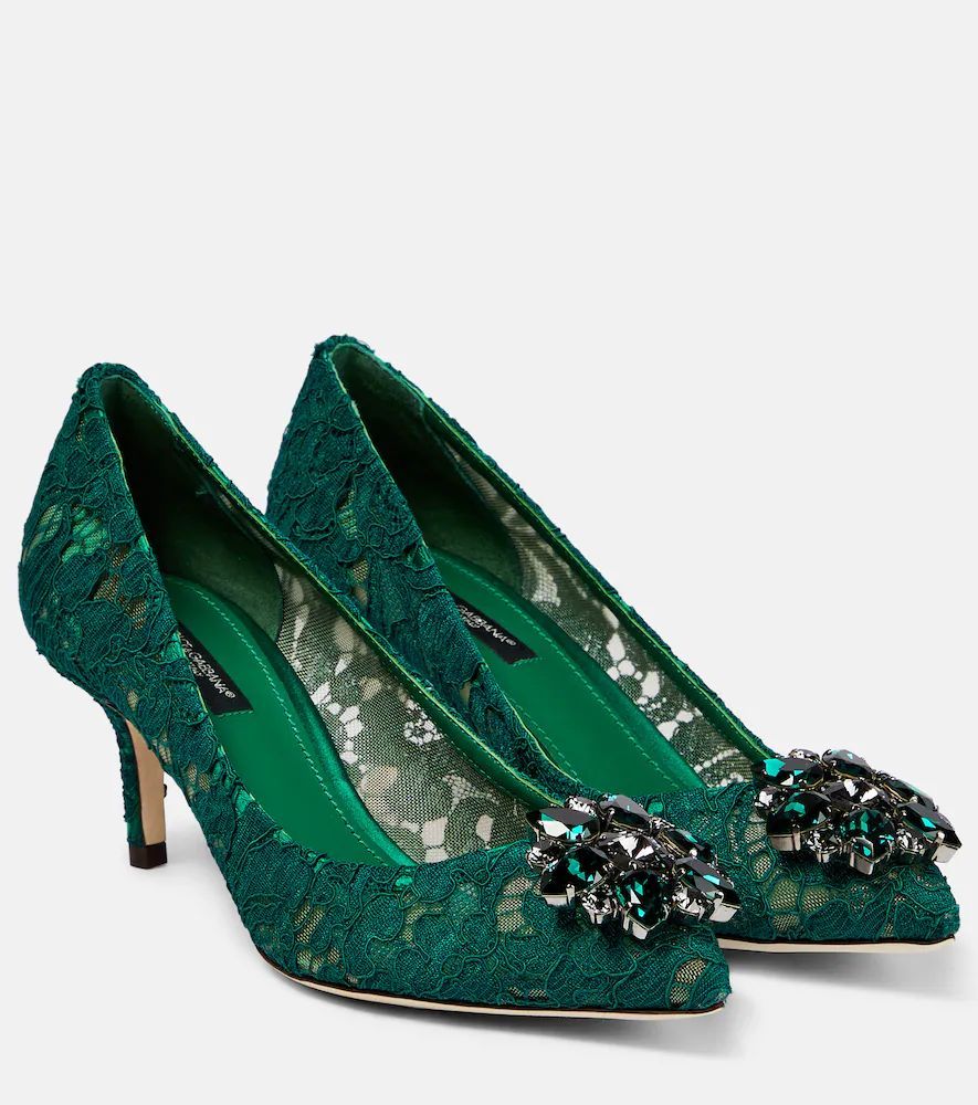 Bellucci 60 embellished lace pumps