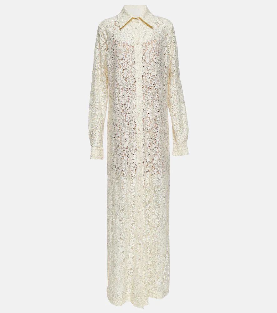 Bridal Andra lace guipure shirt dress