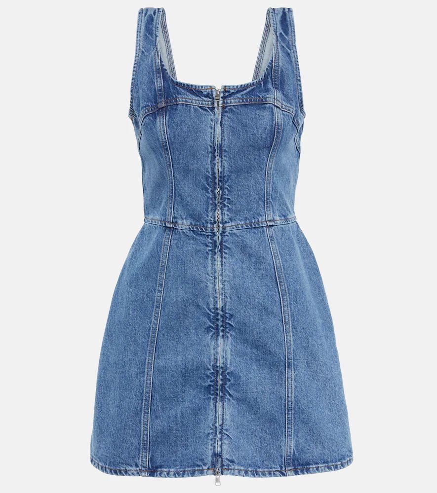 Bustier denim minidress