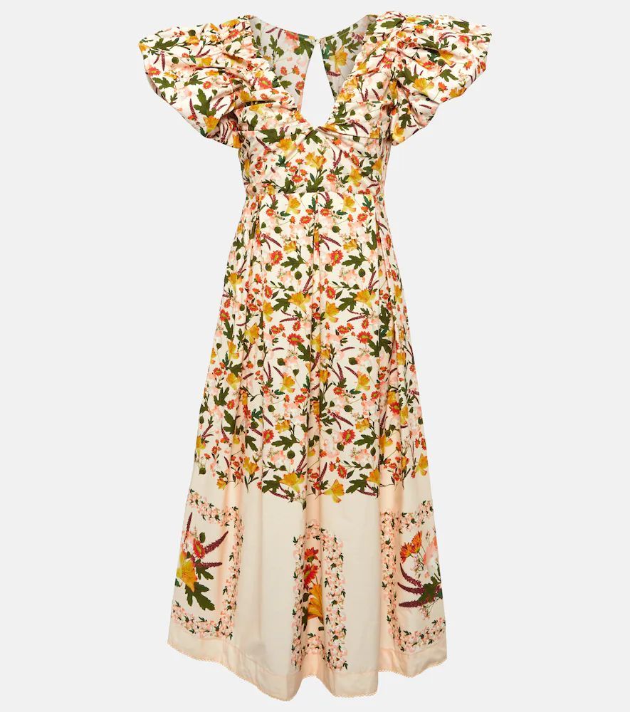 Clement floral cotton midi dress