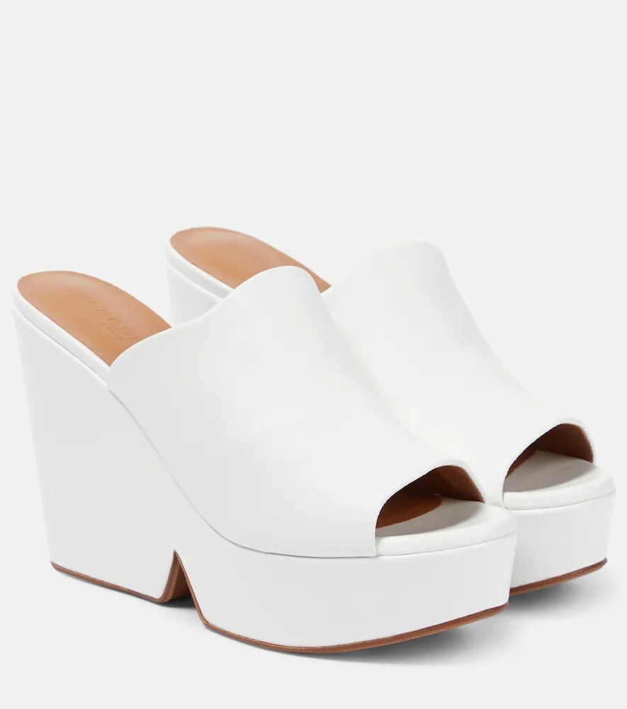 Dolcy leather wedge sandals