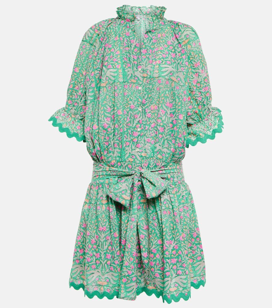 Floral cotton poplin shirt dress