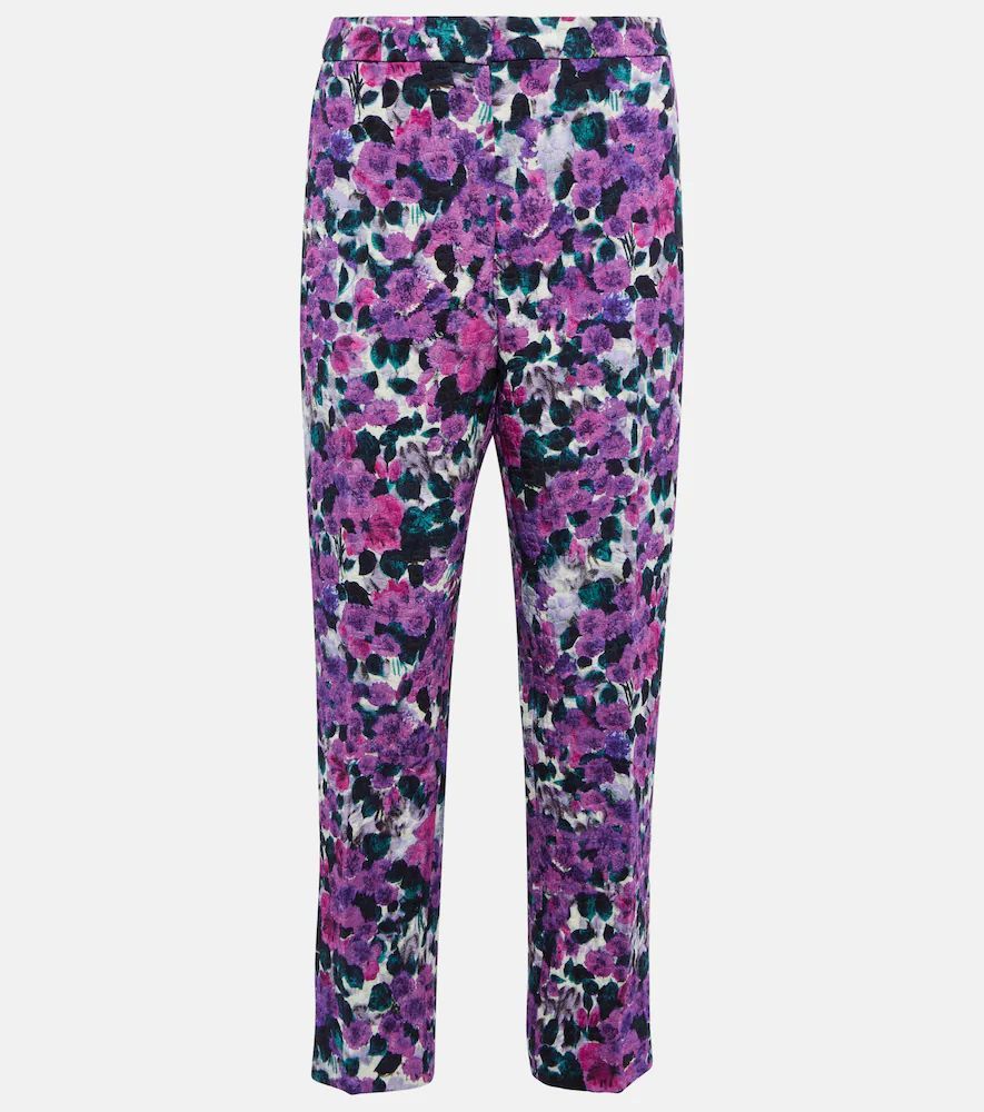 Floral straight pants