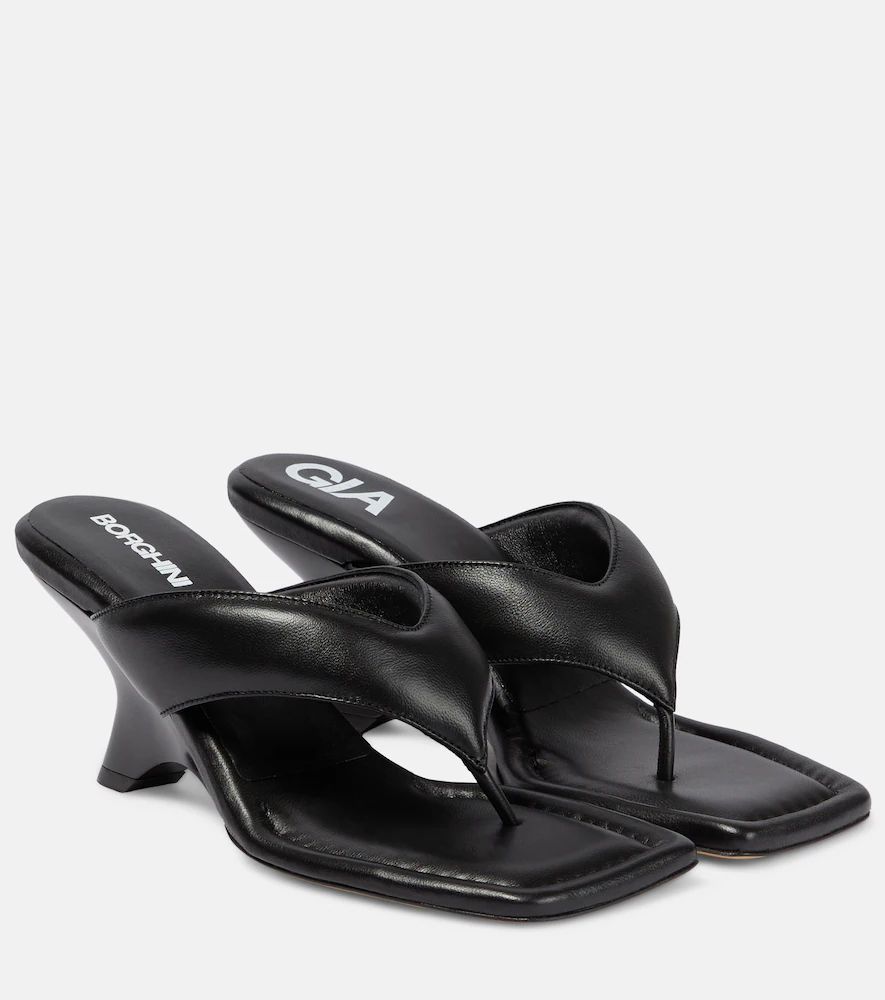 Gia 6 leather thong sandals