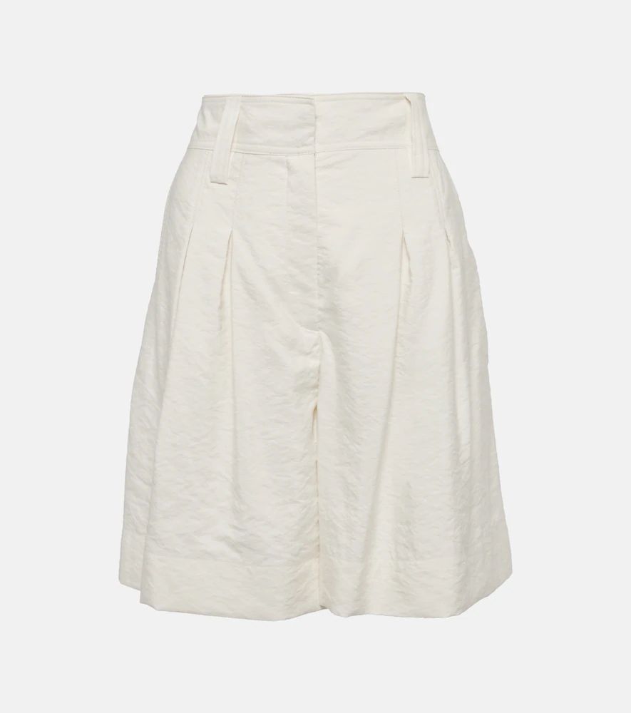 Handley silk-blend twill shorts