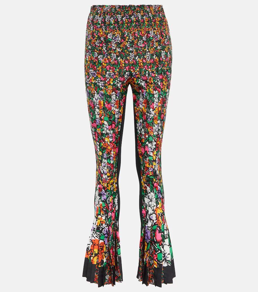 High-rise floral pants