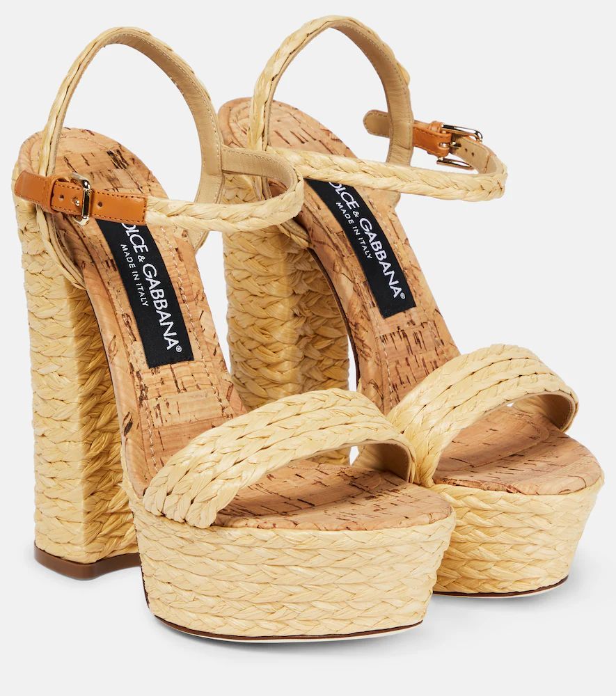Keira raffia platform sandals