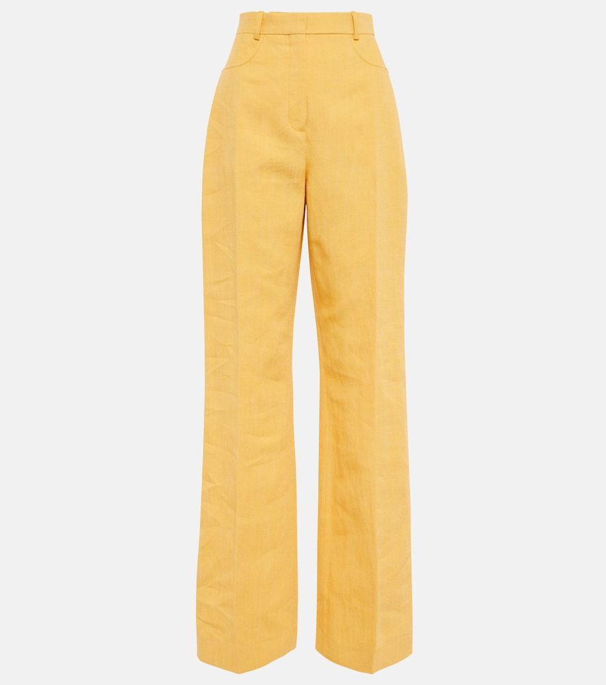 Le Pantalon Sauge linen-blend pants