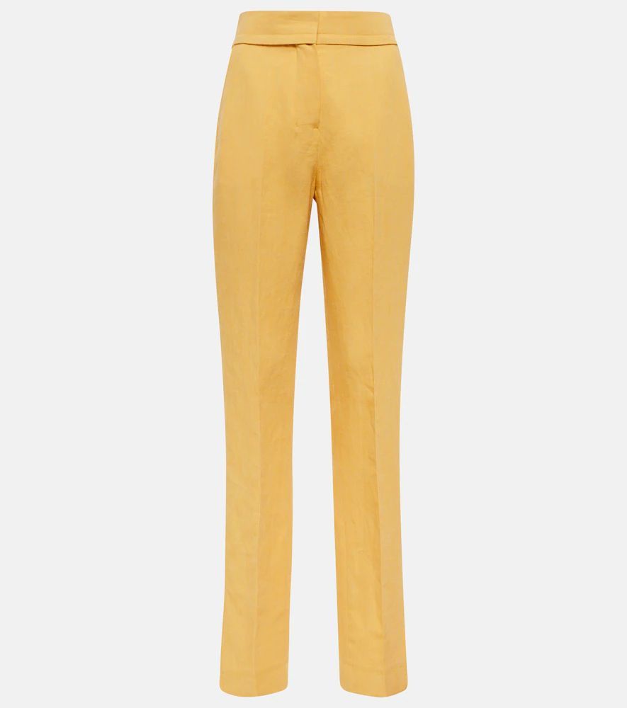 Le Pantalon Tibau linen-blend pants