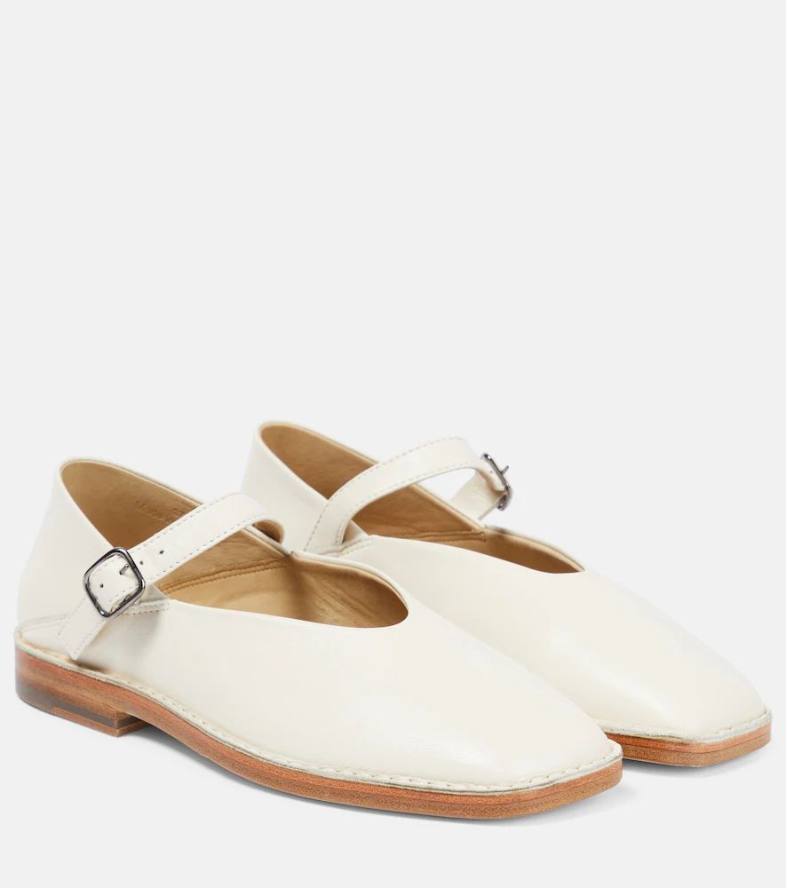 Leather Mary Jane ballet flats