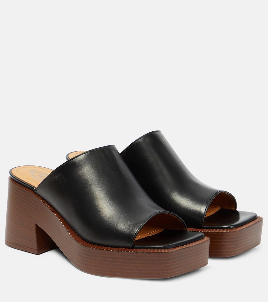Leather mules