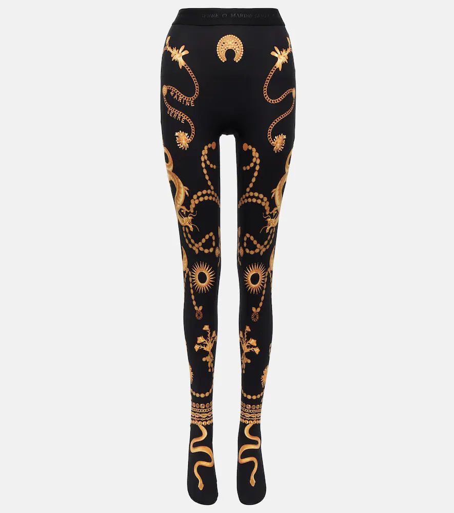 Ornament printed leggings