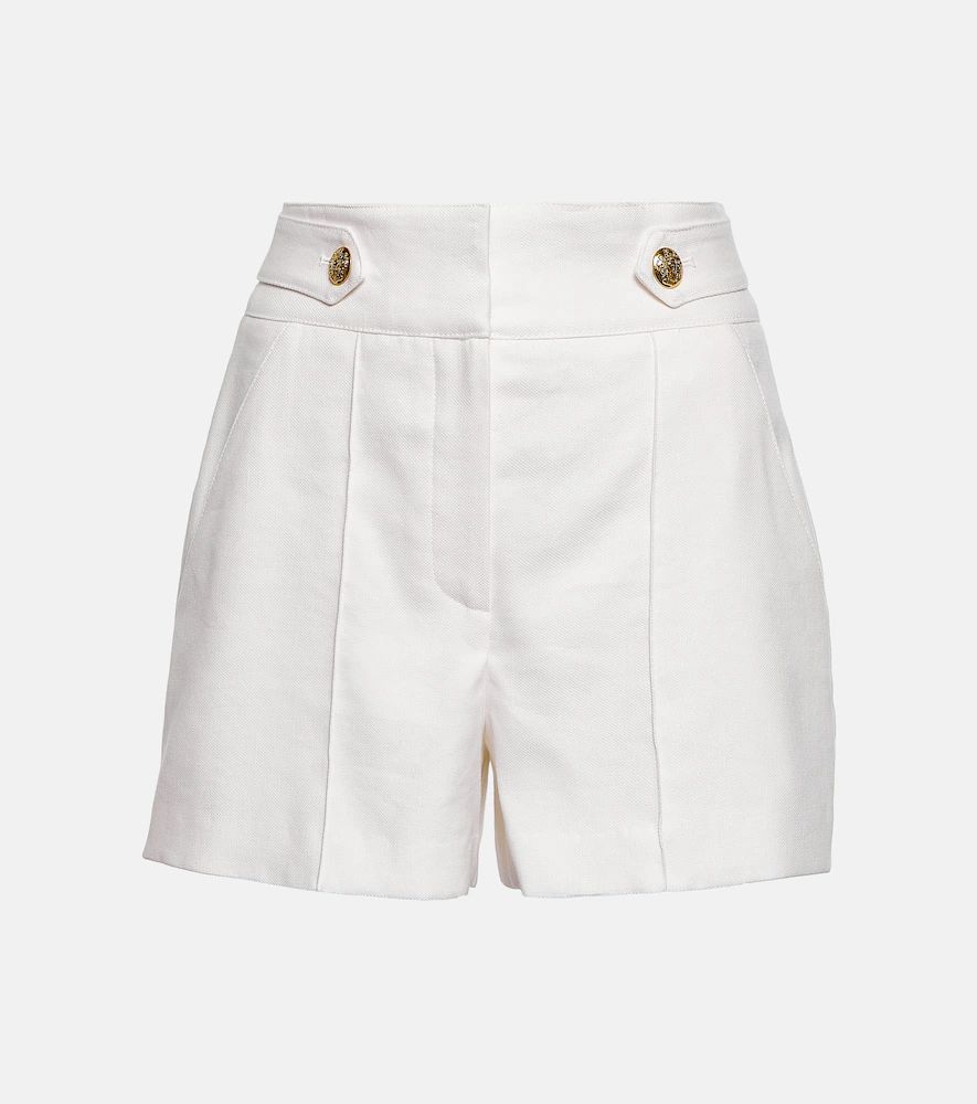 Runo high-rise linen-blend shorts