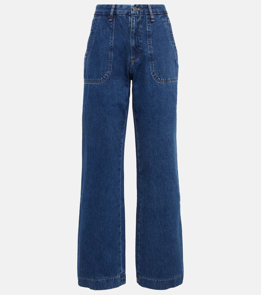 Seaside high-rise straight jeans