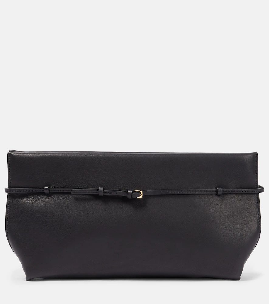 Sienna leather clutch