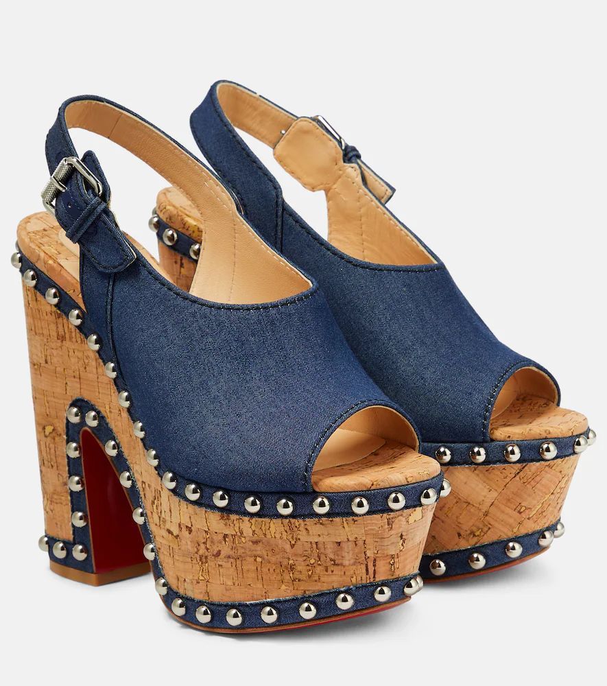 Super Joan denim platform sandals