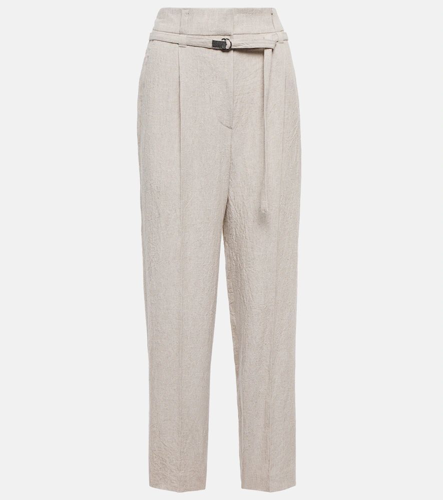 Tapered linen pants