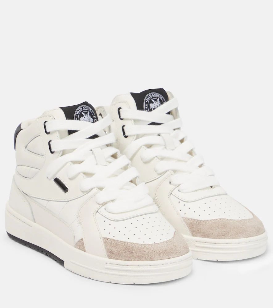 University leather mid-top sneakers