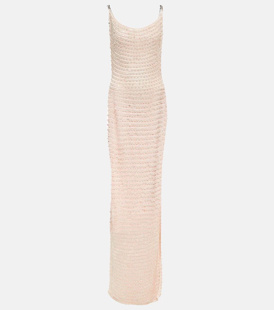 Vatia sequined knitted maxi dress