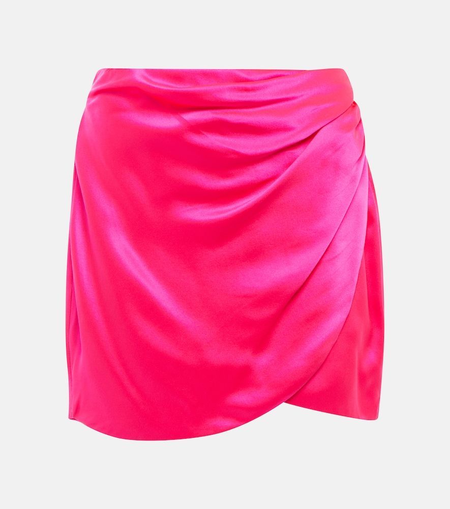 Wrap silk miniskirt