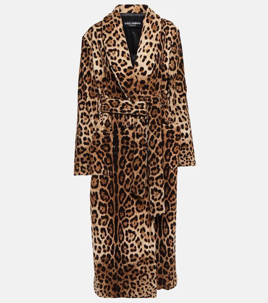 x Kim leopard-print cape coat
