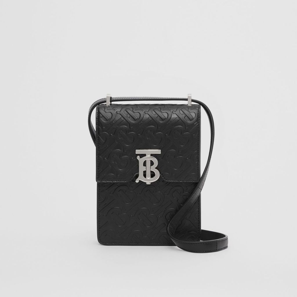 Monogram Leather Robin Bag, Black
