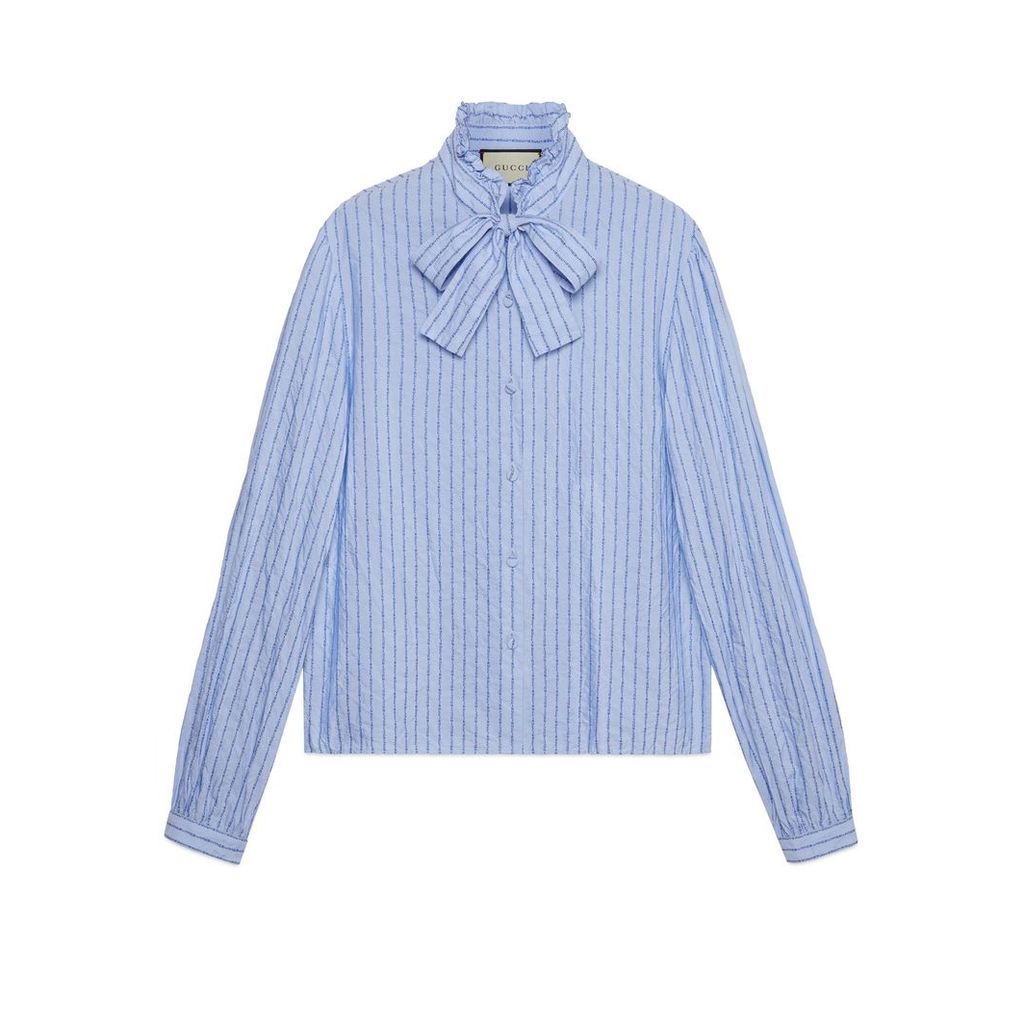 Cotton shirt with Gucci pinstripe