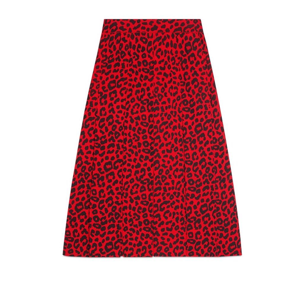 Skirt with leopard print