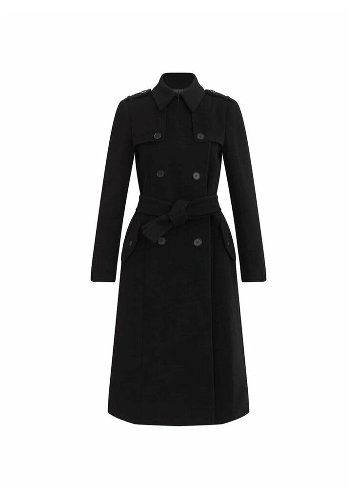 Blythe Wool Cashmere Coat Black
