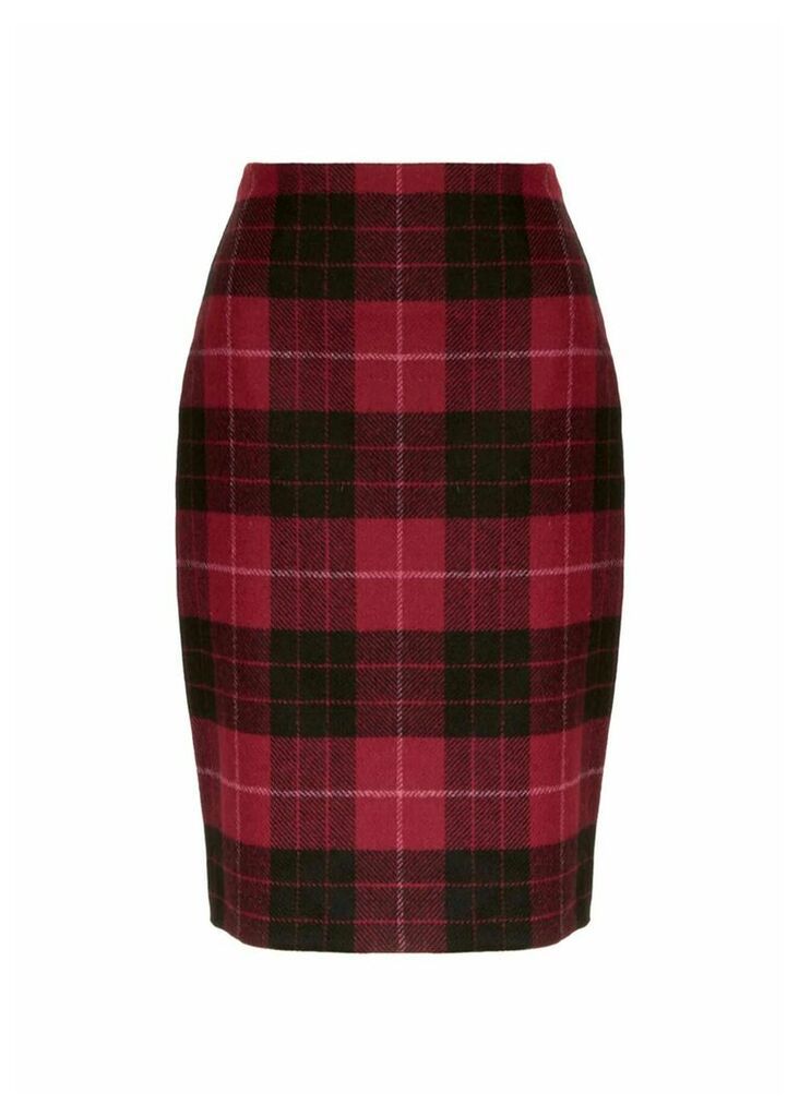 Daphne Wool Skirt Red Black