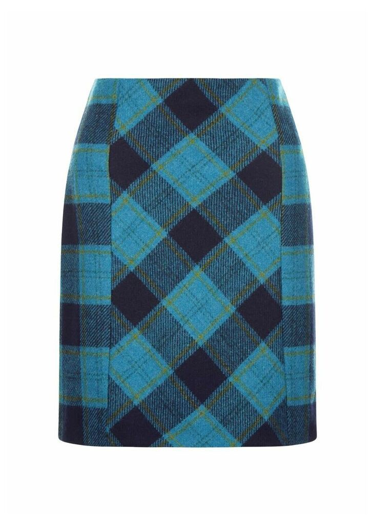 Hattie Wool Skirt Blue Multi
