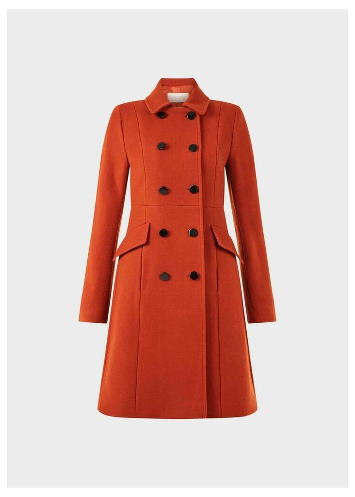 Dorothea Wool Blend Coat Spice Orange