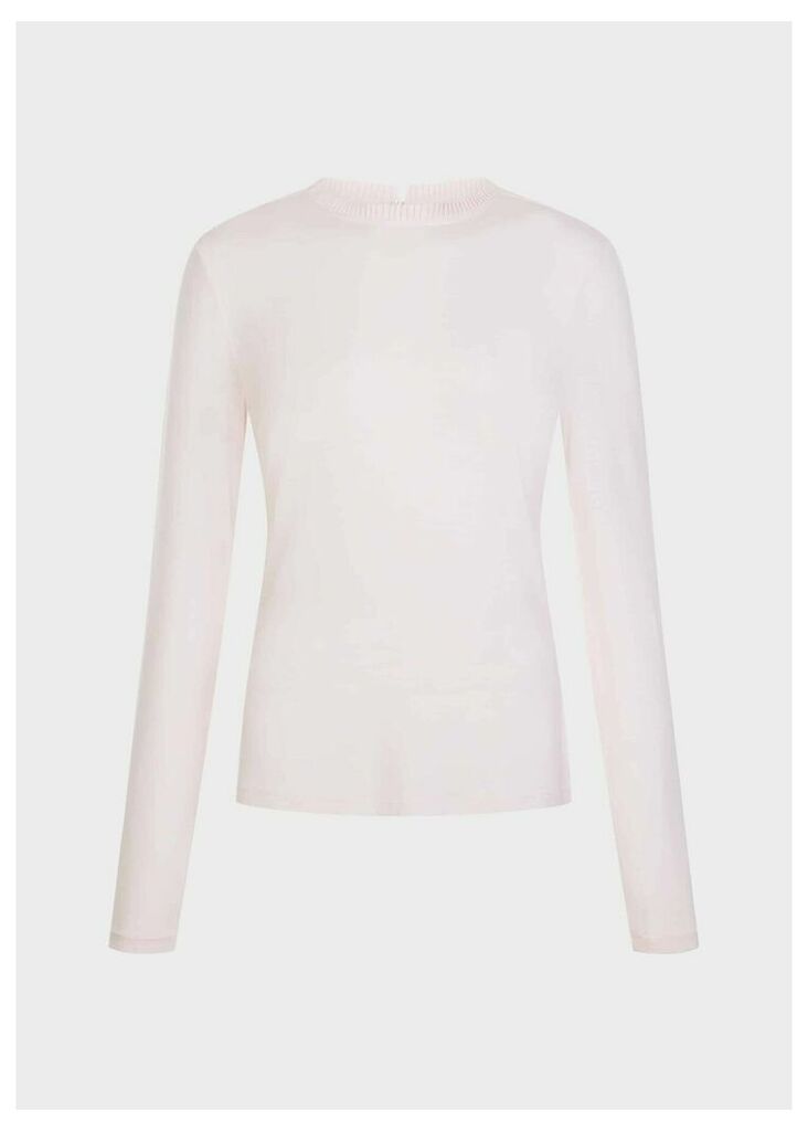May Frill Collar Top Pale Pink
